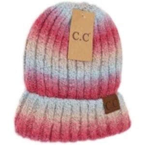 Ombré fuzzy lined beanie